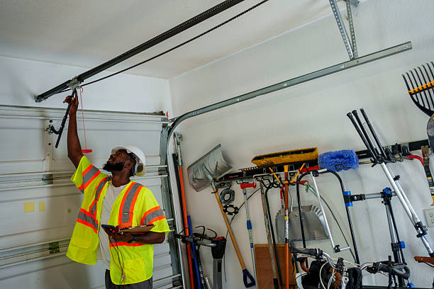 Professional Garage Door Installation technician working in Westwood, NJ